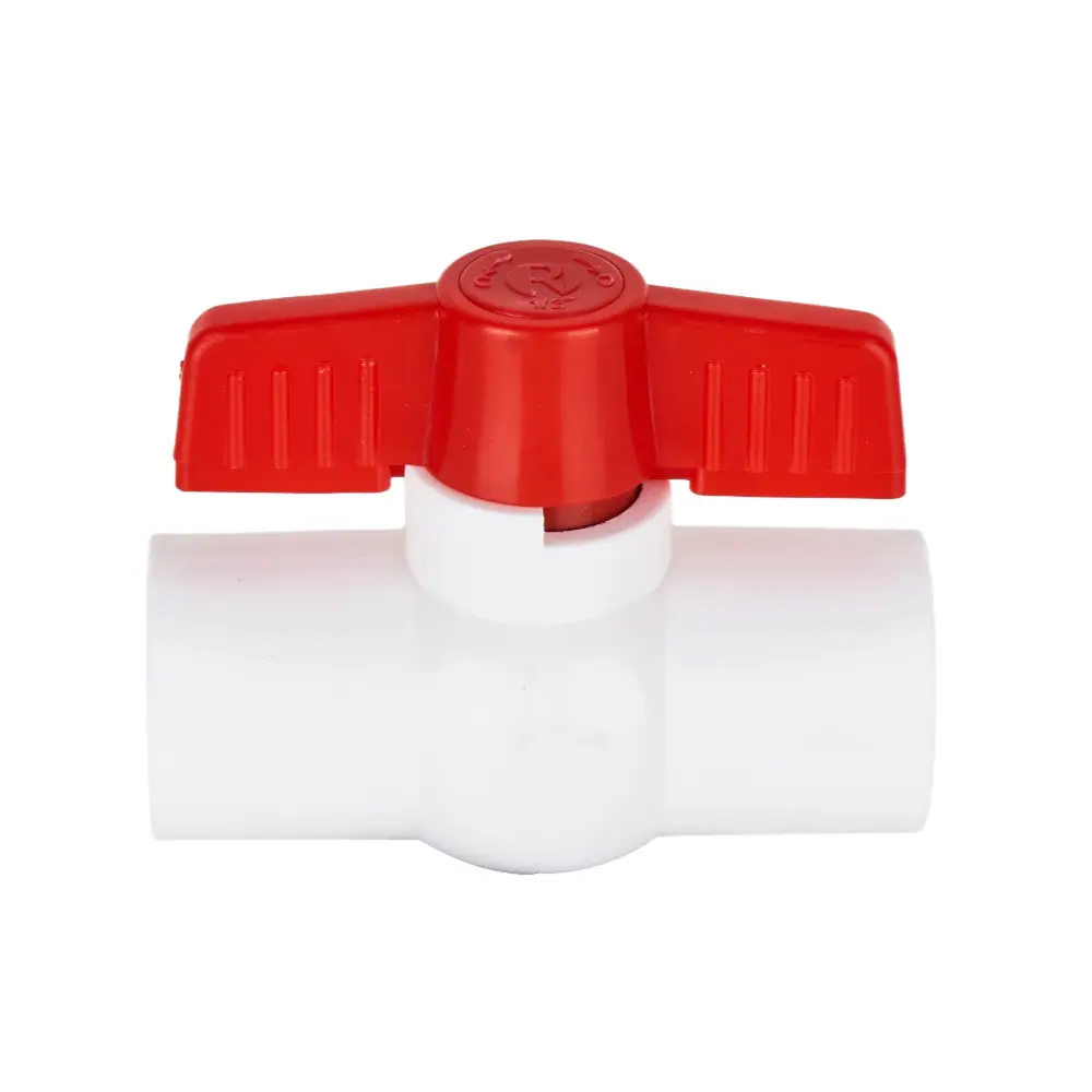 1/2 inch PVC Round Compact Ball Valve Solvent Socket factory direct supply — Ehao