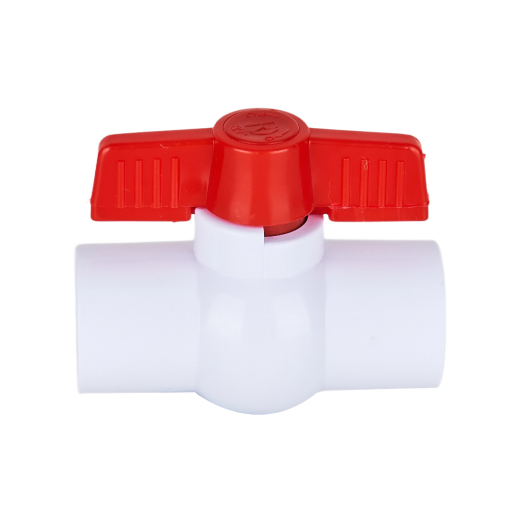 Wholesale 1'' Round Compact PVC Ball Valve Socket Ends, Porcelain White for South America Market Suppliers, Factories