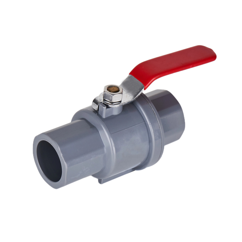 China 3/4'' PVC 2-piece Ball Valve  with Stainless Steel Handle Socket slip x slip Manufacturer, Manufacturers