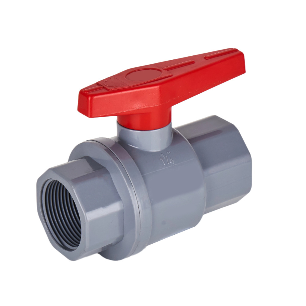 China 1-1/4'' Plastic PVC 2-piece Ball Valve ABS Handle Thread x Thread Assembly Suppliers, Factory