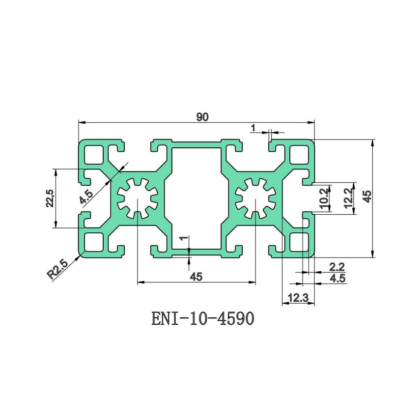 EI T-slot aluminum profile E&I-10-4590 | High-strength aluminum | Strong stability | Industrial equipment support Product, Products