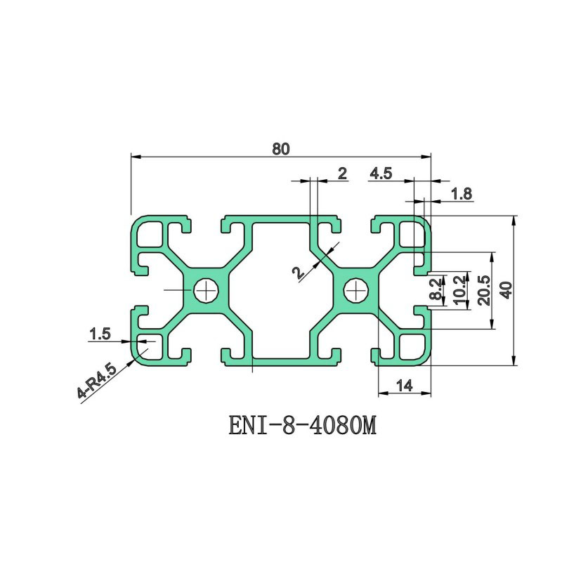 High-Quality Industrial aluminum profile E&I-8-4080M anodized factory shelves can be customized processing workshop clean shed assembly line clean room Factories, Products