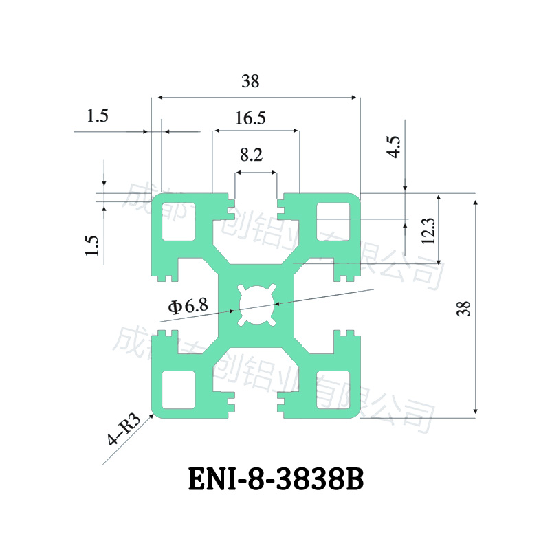 High-Quality ENI-8-3838B industrial aluminum profile is suitable for industrial fences, automation equipment and safety guardrails Factories, Products