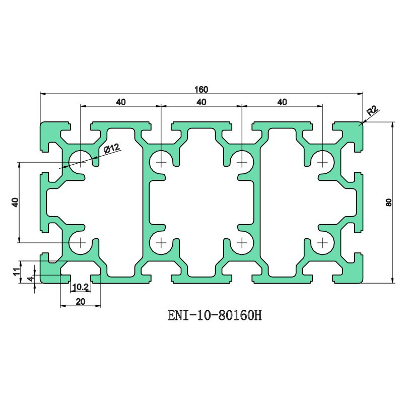 China T-slot aluminum profile E&I-10-80160H | Heavy duty industrial aluminum profile | Mechanical equipment frame Product, Service