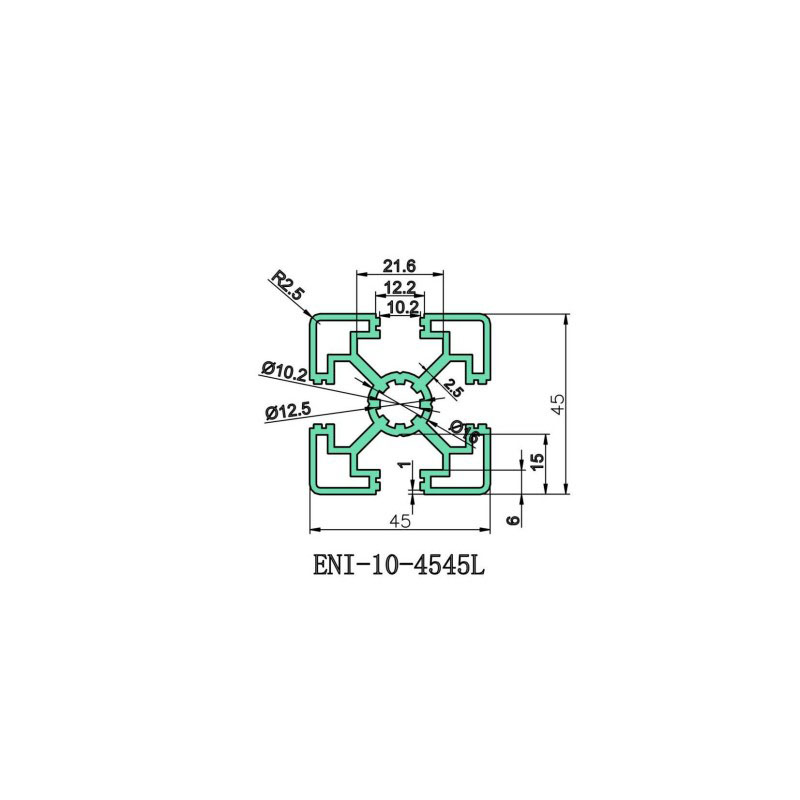 High-Quality T-slot aluminum profile E&I-10-4545L | High-strength aluminum | Lightweight design | Automation equipment bracket Product, EI