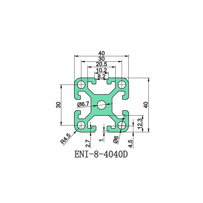 EI Industrial aluminum profiles E&I-8-4040D anodized aluminum profiles with complete accessories High-strength aluminum automation equipment brackets Mechanical manufacturing frame aluminum profiles with complete accessories Service, EI