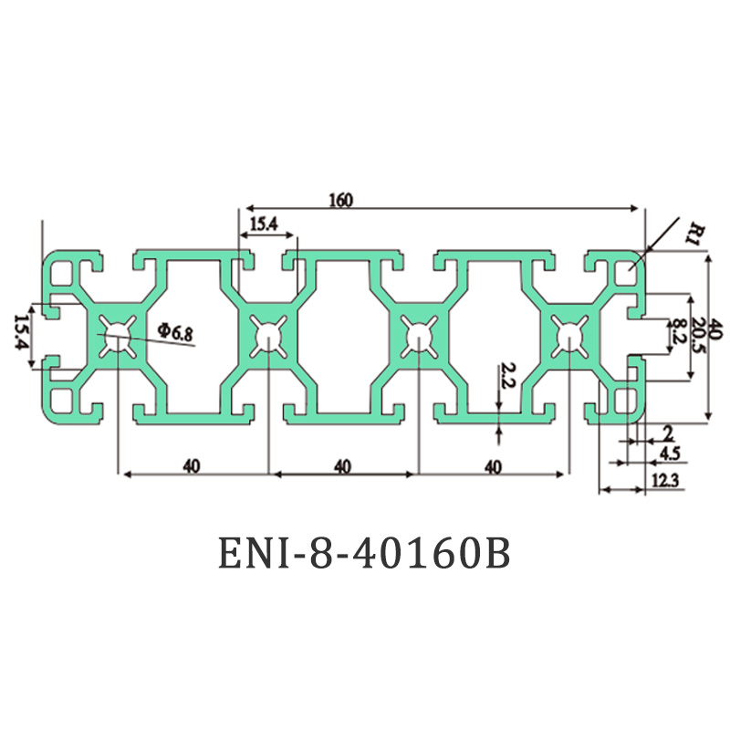 EI Aluminum profile ENI-8-40160B can be used as a storage rack for automobile repair shops Factory, EI