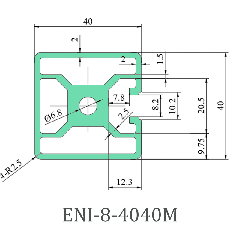 EI ENI-8-4040M industrial aluminum profile for making household storage cabinets Factories, EI