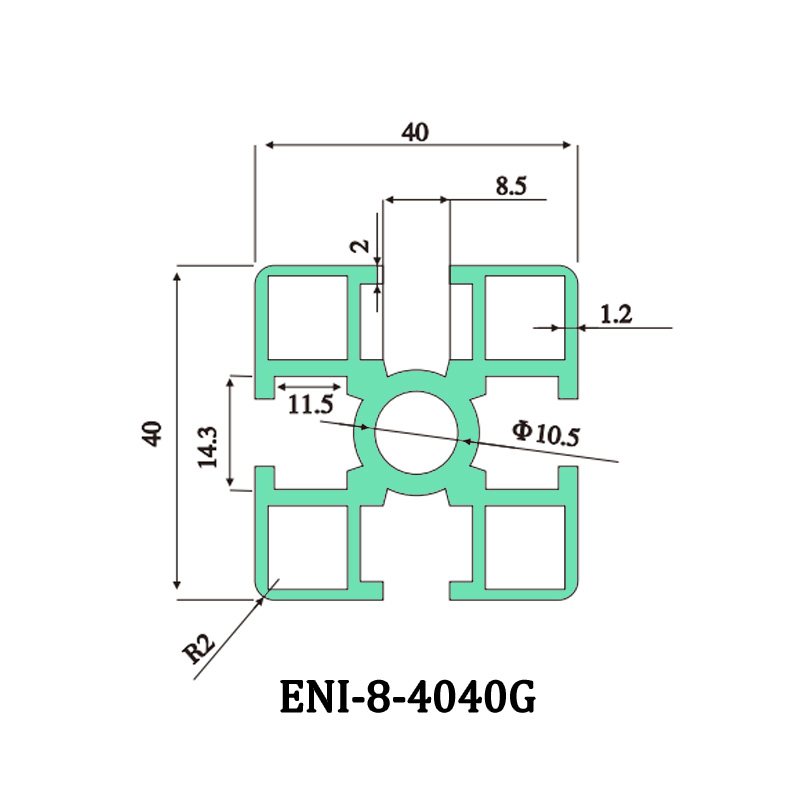 High-Quality How is the aluminum profile ENI-8-4040G produced? What is the surface treatment process? Products, EI