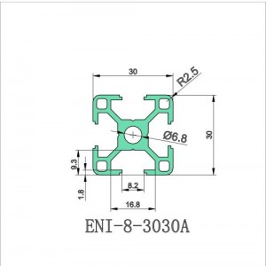 Best Industrial Aluminum Profiles ENI-8-3030A Anodized Mechanical Support Aluminum Industrial Design Aluminum Aluminum Assembly Systems Factory, Products