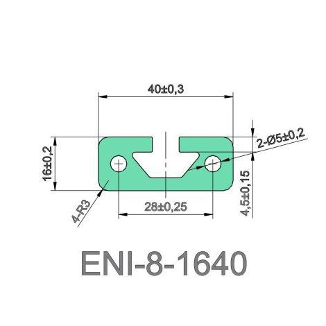 High-Quality Industrial Aluminum Profile ENI-8-1640 Anodized Machinable Automation Line Drive Equipment Factories, Product