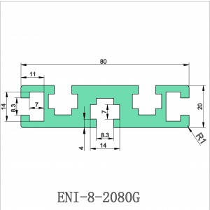 China Industrial Aluminum Profiles ENI-8-2080G Anodized Equipment Frames Mechanical Manufacturing Frames Mechanical Supports Aluminum Factory, Products