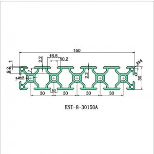 China Industrial Aluminum Profile ENI-8-30150A Anodized Modular Design Precision Engineered Aluminum Profile Heavy Duty Industrial Aluminum Profile Factory, Service