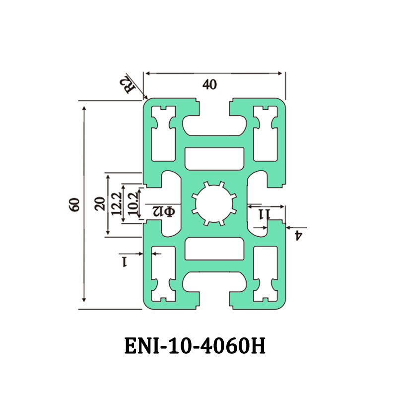 EI ENI-10-4060H aluminum profile can be used to make factory waste recycling cabinets and storage frames Factories, Products