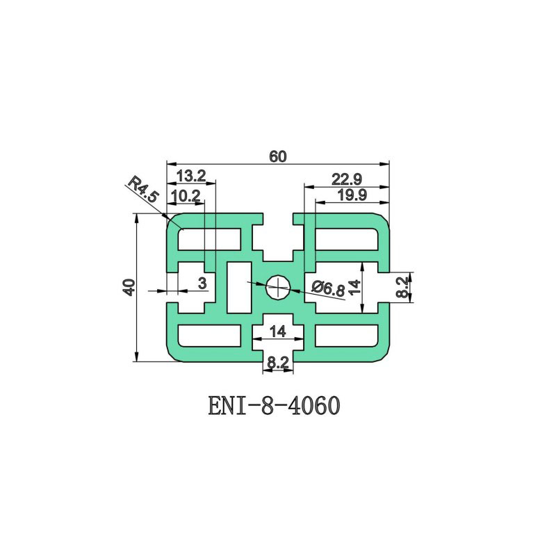 EI Industrial aluminum profile E&I-8-4060 anodized heavy duty aluminum profile easy to process automated assembly line guardrail factory fence Factories, EI