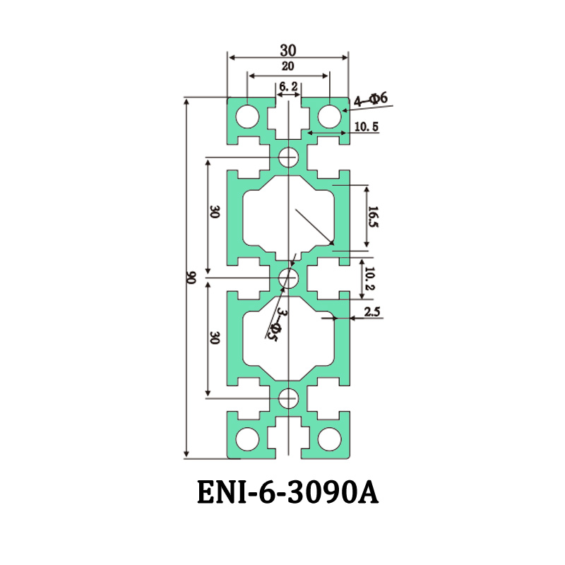 Best The ENI-6-3090A product size is 30mmx90mm, the slot width is 8mm, and it is used in strong frame combination structures Products, EI