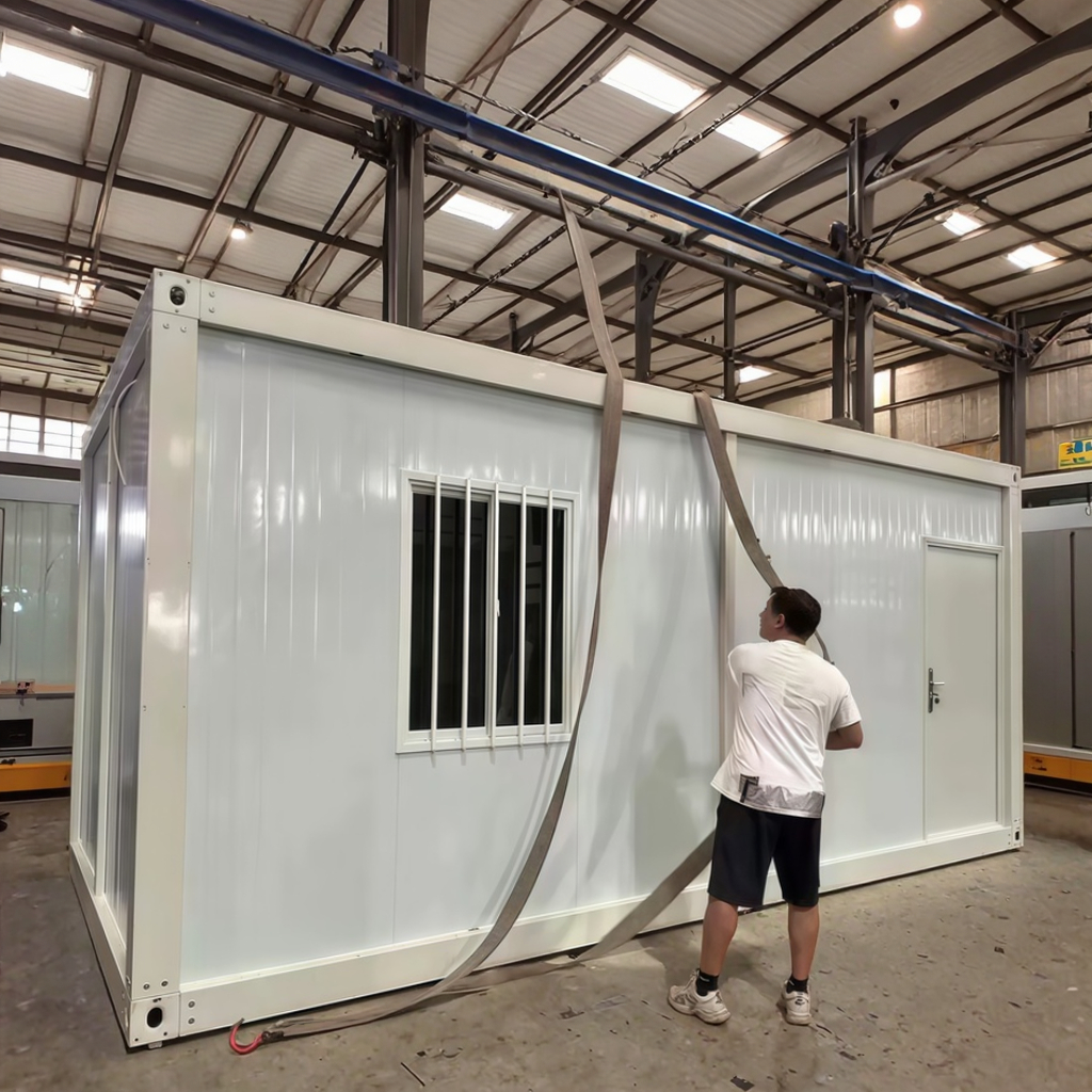 20ft Modular Prefab Tiny Office Showroom Detachable Steel Mobile Cabin Kits for Home Living Room or Mall Application-Casa