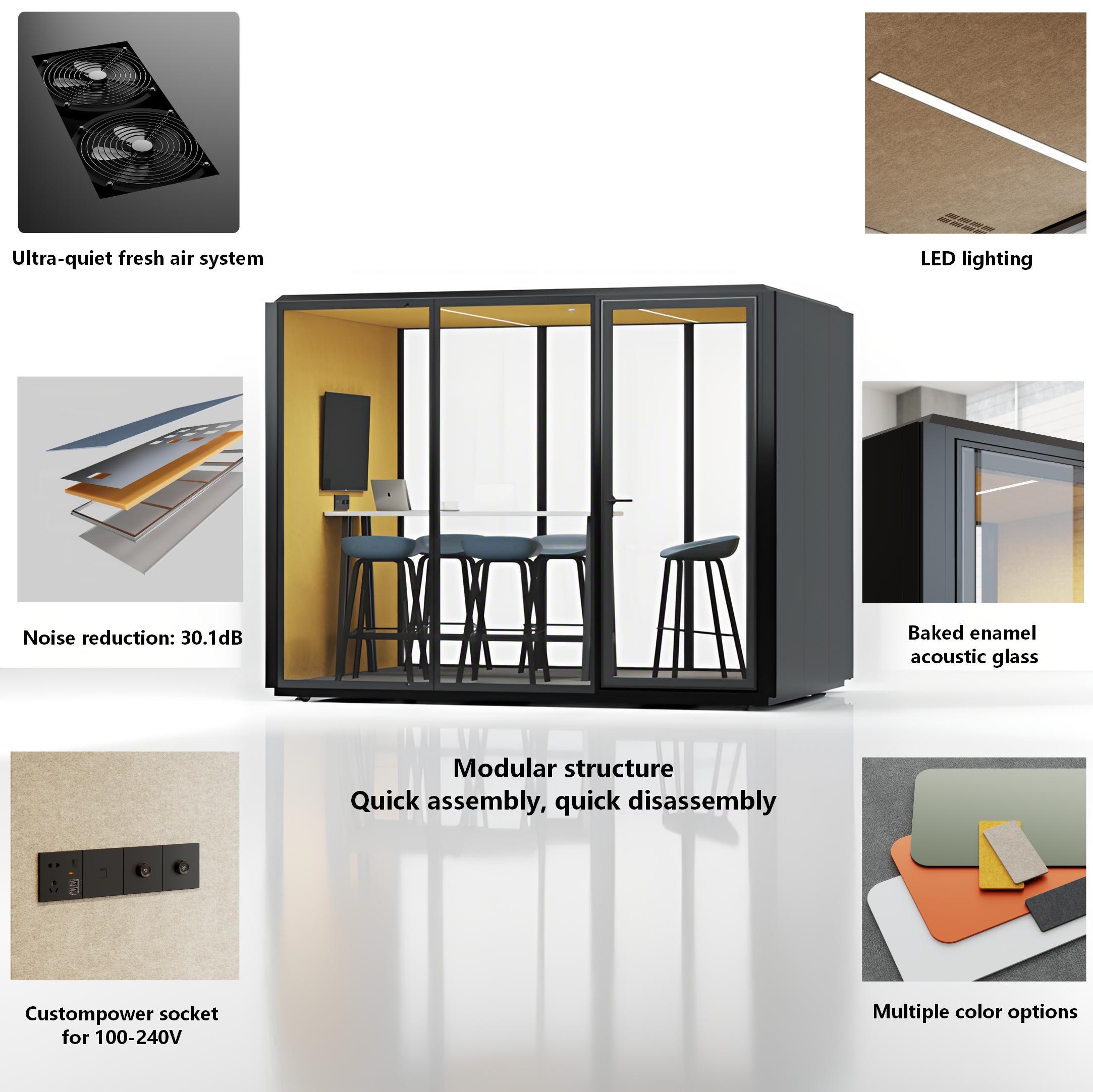 Reputable Product Modern Privacy Office Pods Prefab Price Container House Indoor Acoustic Meeting Portable Office Building