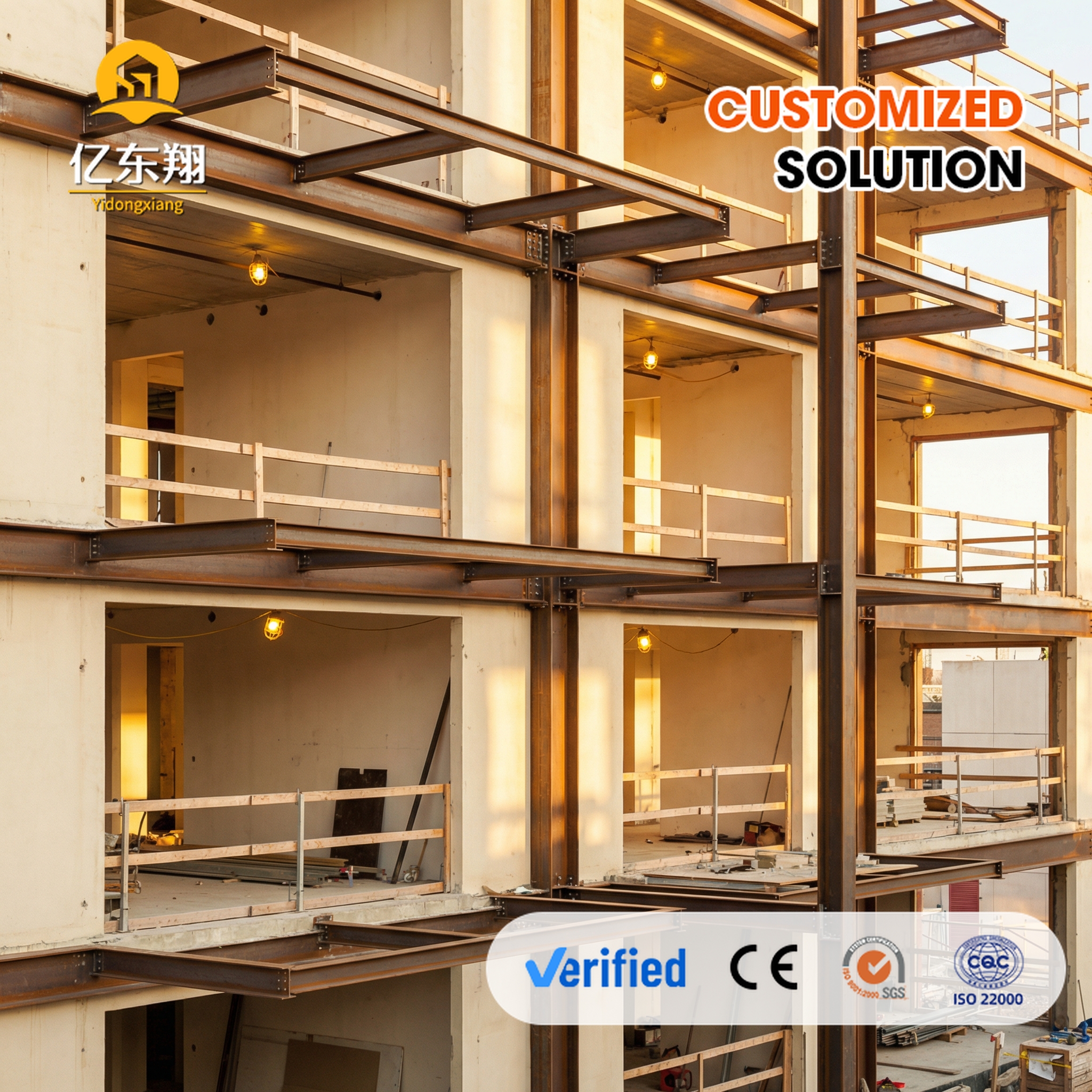 Contemporary Multi-story Steel Frame Prefabricated Apartment Building With Modern Design For Urban Living Space