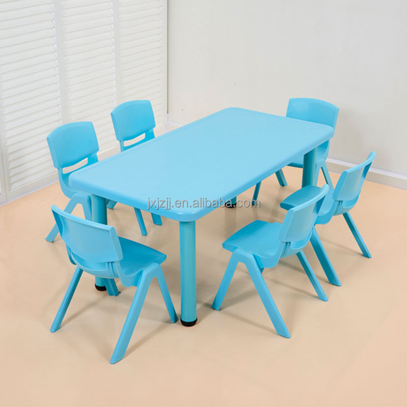 School Plastic Colorful Table And Chair Children Furniture Sets Kindergarten Nursery School Classroom Tables And Chairs