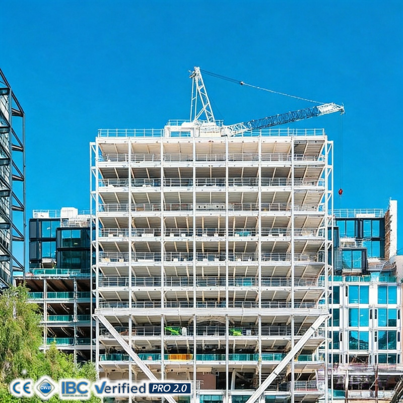 Multi Story Modern Hospital Apartment Office Building Modular Steel Structure Commercial Residential Solution