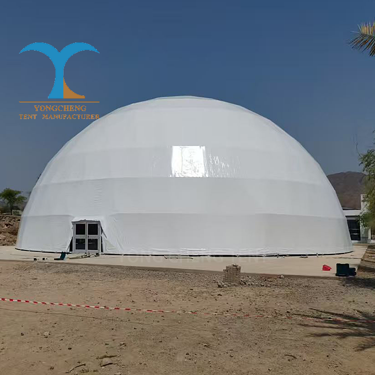 Big 6m Waterproof PVC Luxury Prefab Transparent Geodesic Dome Tent House Four-Season Desert Party Glamping Tent For Sale