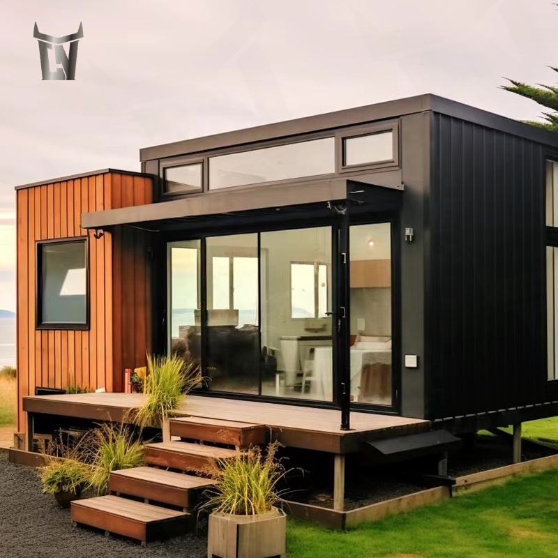 40ft Expandable Container House Luxury Holiday Villa 1 2 3 4 Bedroom Prefab Home Modular Steel Office Building With Bathroom