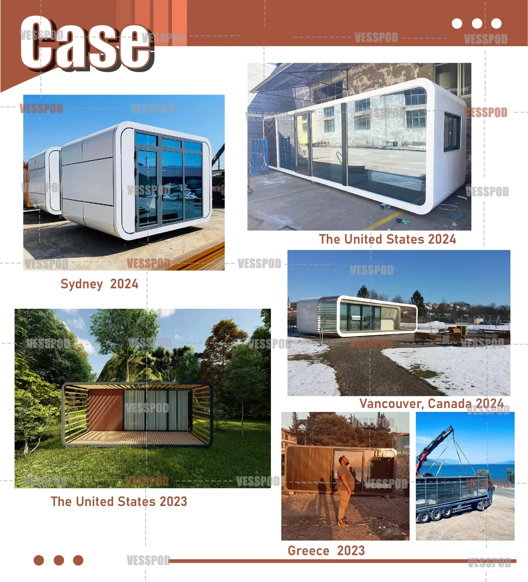 High-End Integrated Capsule House Vacation 12X4m Home Theme Park Apple House Combination New Hampshire Modern Capsule House Container Holiday Villa Modular