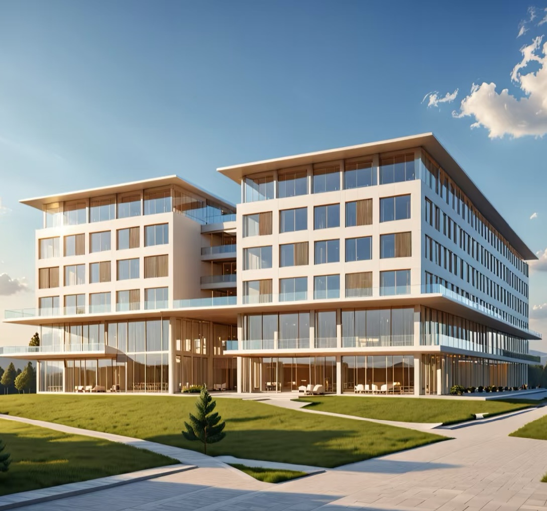High-Rise Modern Design Prefabricated Steel Structure Building For Apartments Hotels Halls Hospitals Shop For Malls