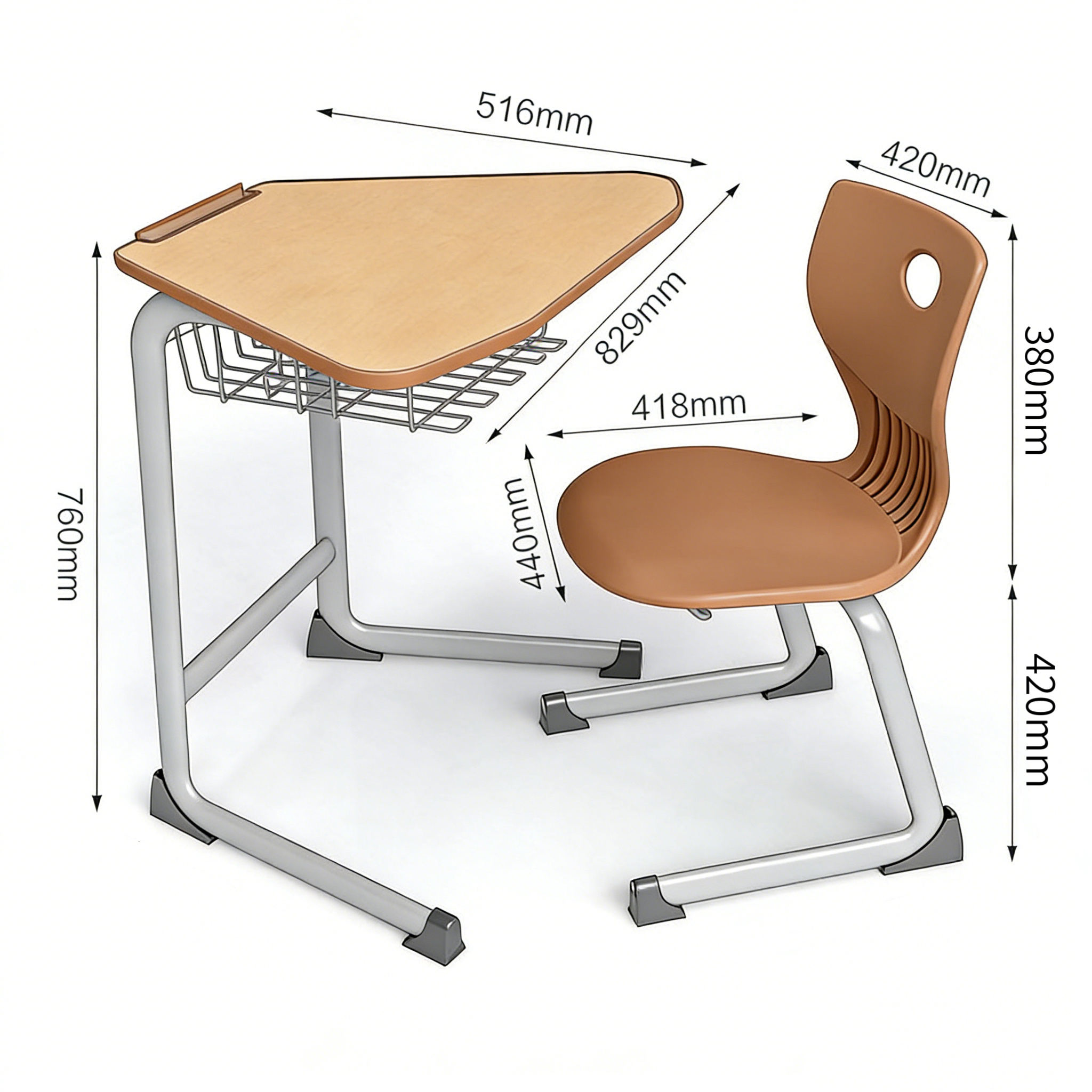 Foldable Modular Group Study Desk Chair | Modern Collaborative Classroom School Furniture