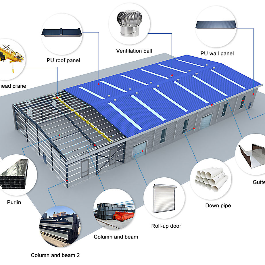 Prefabricated School Metal Building Custom Steel Structure Building And Construction Prefab Office Building