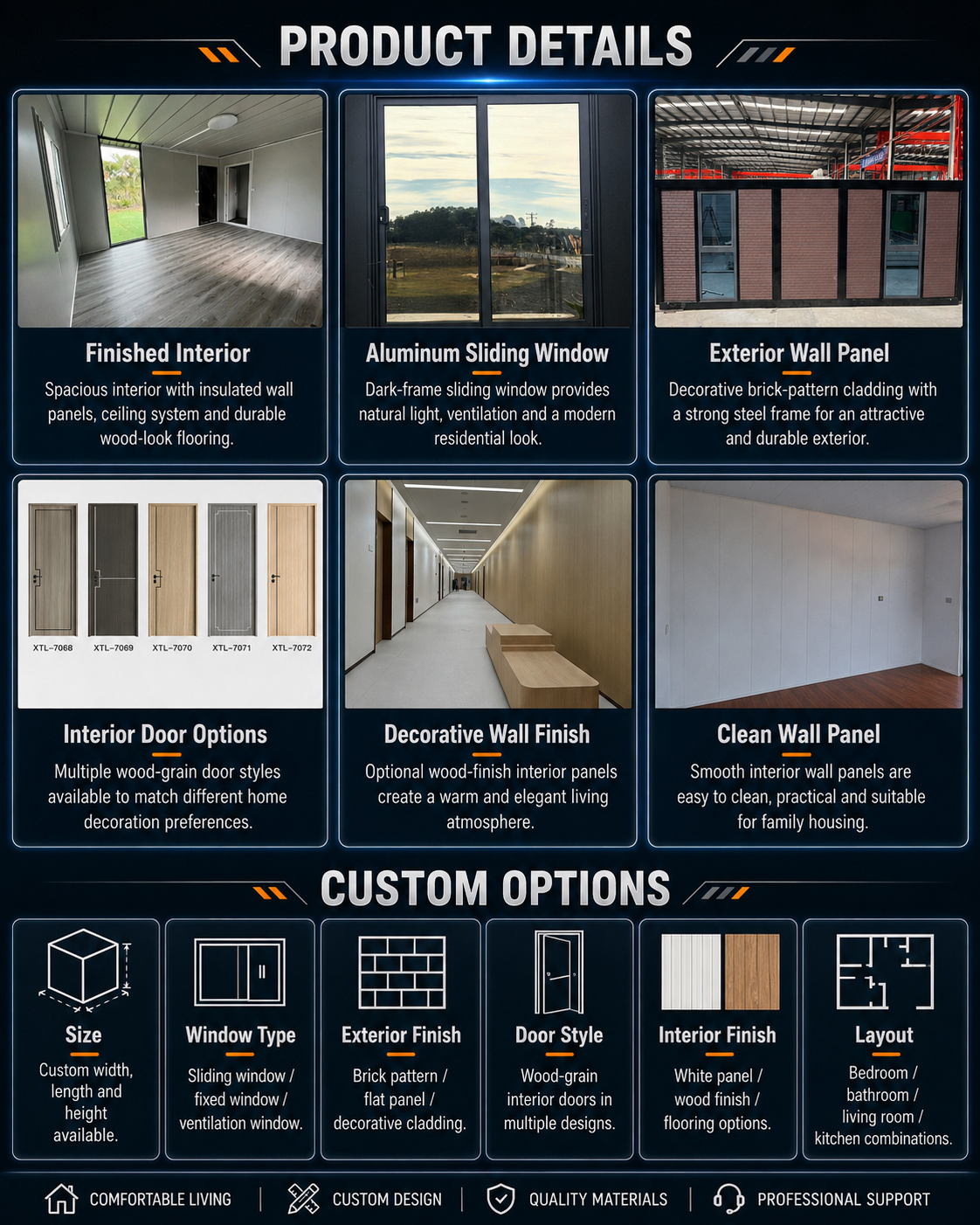 40ft Luxury Aqua Blue Custom Portable Two Story Shipping Container House Prefab Modular Home Hotel with Glass Wall