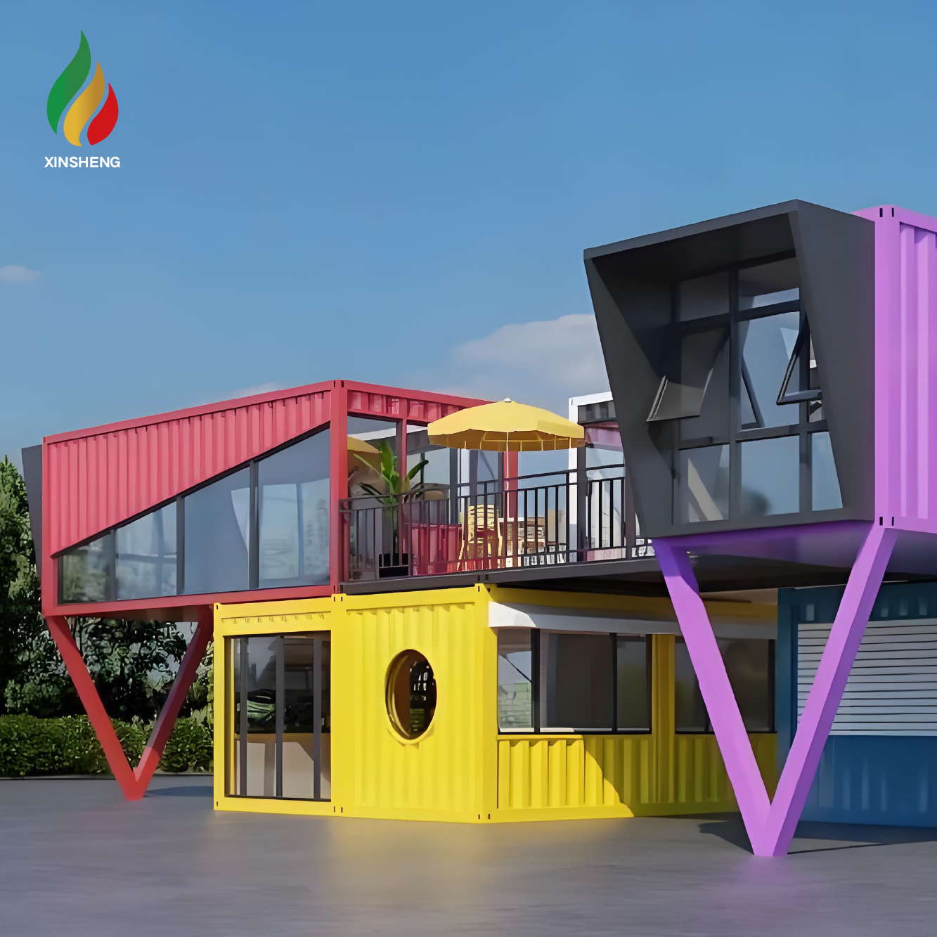 Trendy Modular Flat-pack Container Housing For Hotels Office Buildings Schools Kitchens-Removable Customizable Sizes