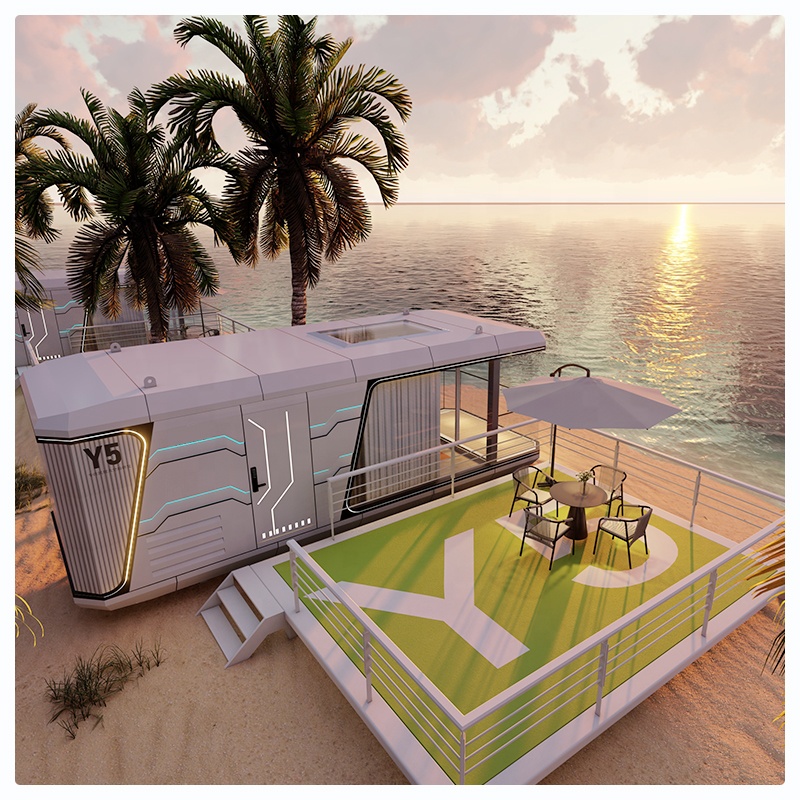 Outdoor Expandable Prefabricated Capsule Container House Modern Modular Space Capsule House Mobile Luxury Prefab House