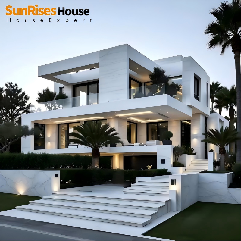 High Grade Modern Light Steel Structure Villa Prefab Steel Frame Luxury Custom Home