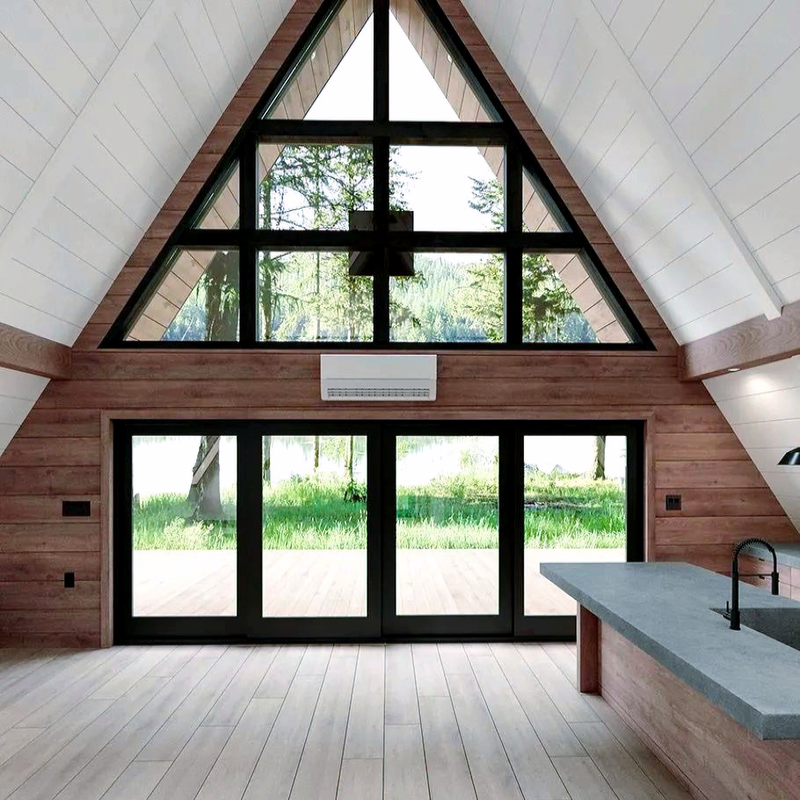 New Modular A-Frame Triangle Villa Custom Steel Structure Prefab Triangular Modern Office Building Outdoor Home Life House