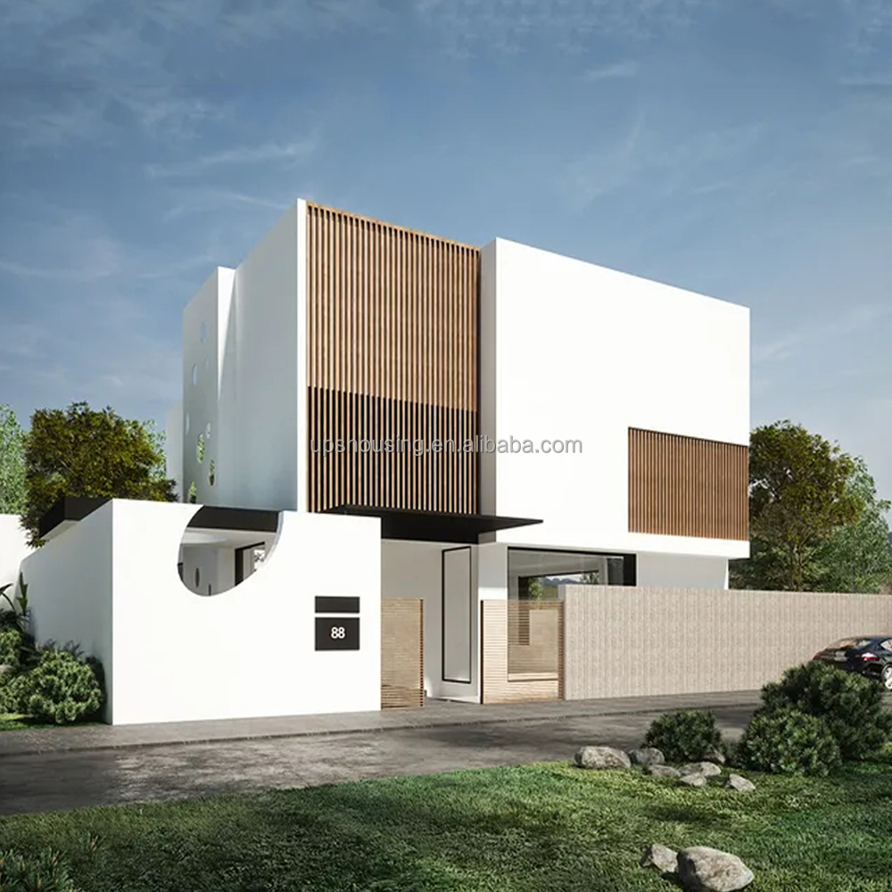 Luxury 240m2 Double-Decker Prefab Villa 4-5 Bedroom Suite with Bathroom and Gym Luxury Prefabricated Cement House