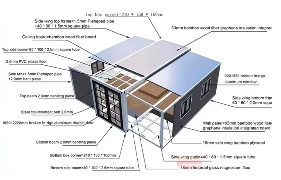 Foldable mobile house view 2