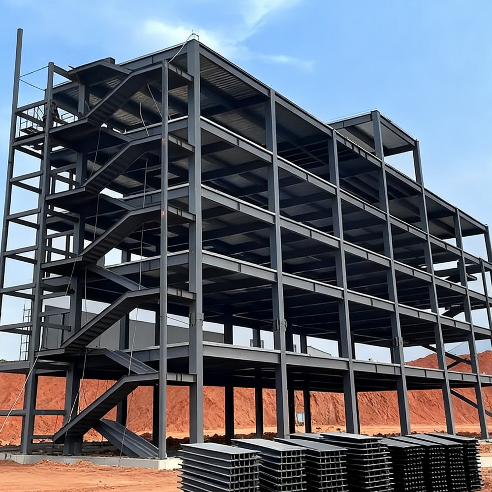 Pre Engineered Multi Story Steel Structure Buildings With Prefabricated Design For Schools Offices And Apartments