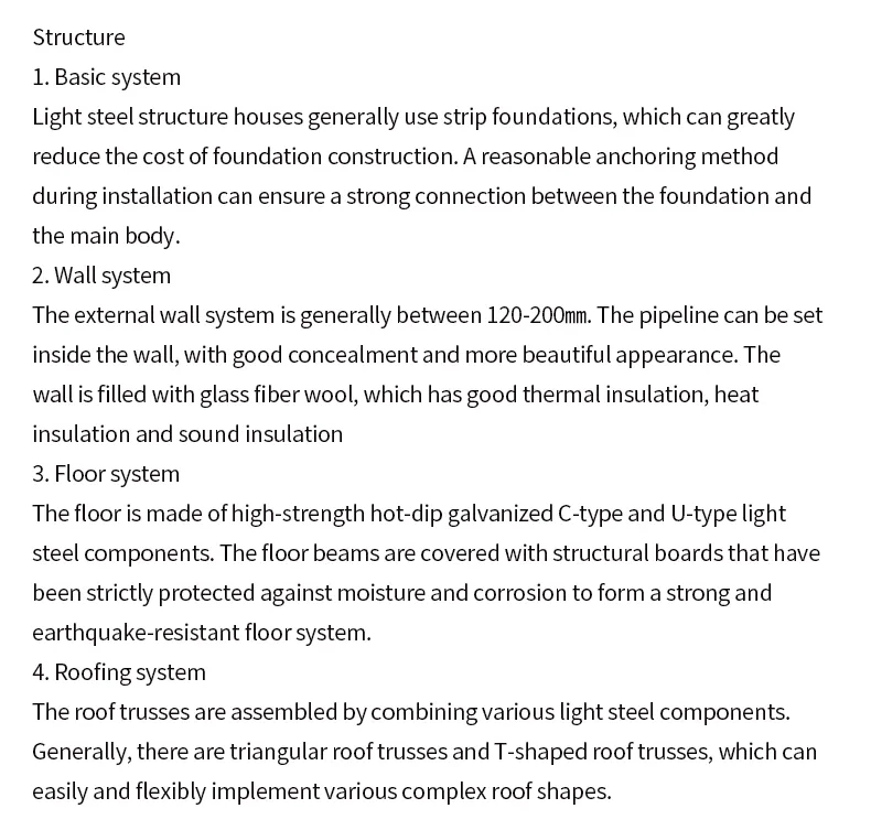 Luxury Modern Prefabricated Modular 2 Story Prefab Light Gauge Steel Structure Buildings Villa Frame House Home Light Steel Buildings Villa