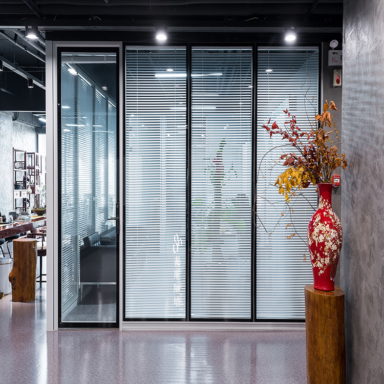 Glass Panel with Integrated Louvers