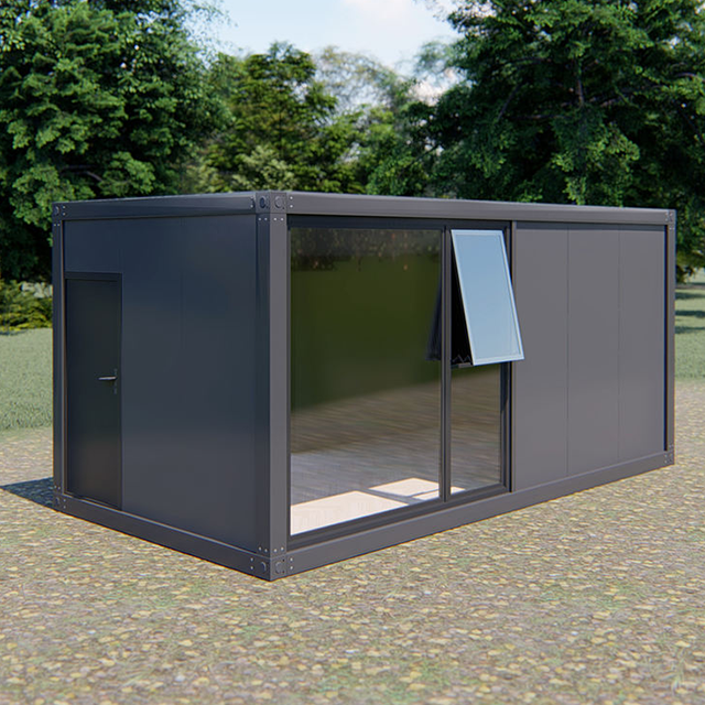 Modular Steel Frame with Glasses Prefabricated Container Residential Mobile Container Room Portable Office Turnkey Project