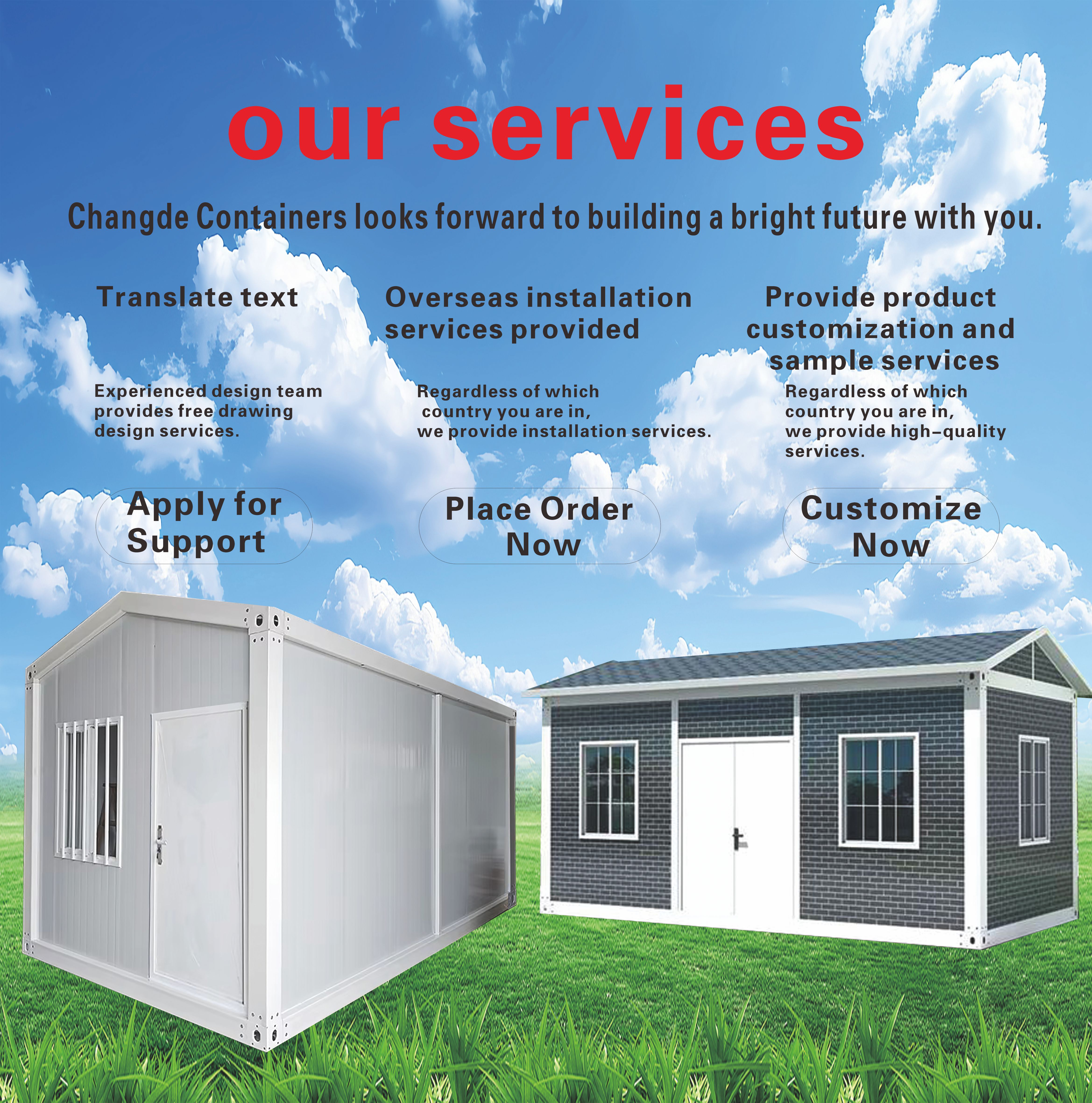 High Quality Modular Detachable Container House Portable Office Mobile Outdoor Tiny House Assembled Container House