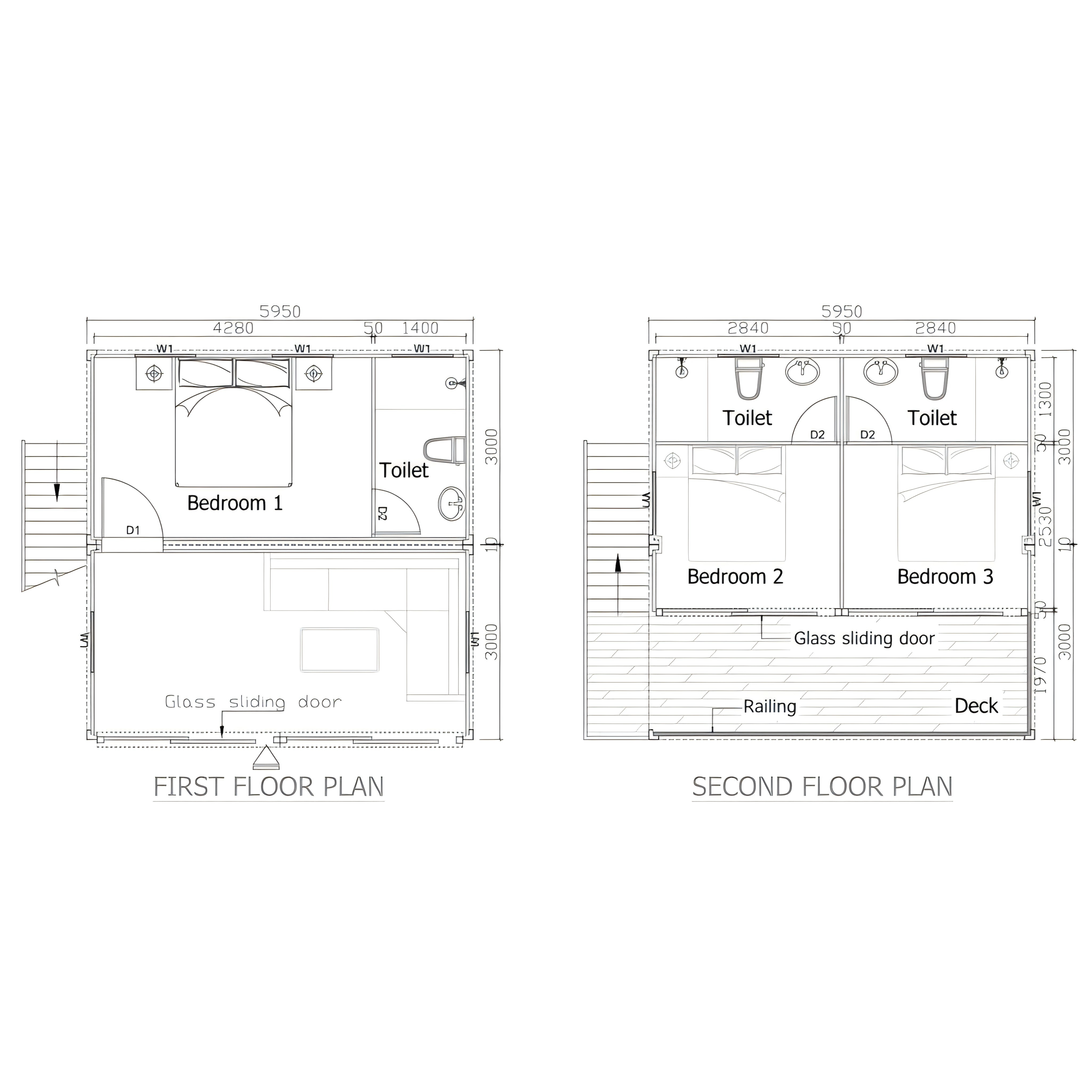 Affordable Multi Story Container Homes with Walkway and Glass Curtain Wall for Ecological Modern Living Space