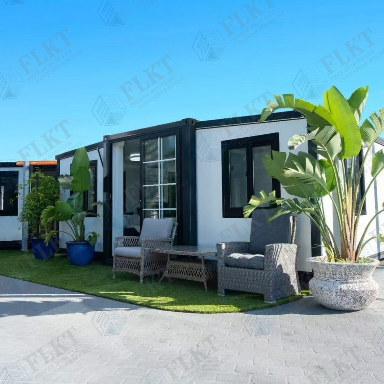 FLKT ISO Approved Waterproof Expandable Container House 2 Years Warranty Source Factory Prefabricated Mobile Home for Camping