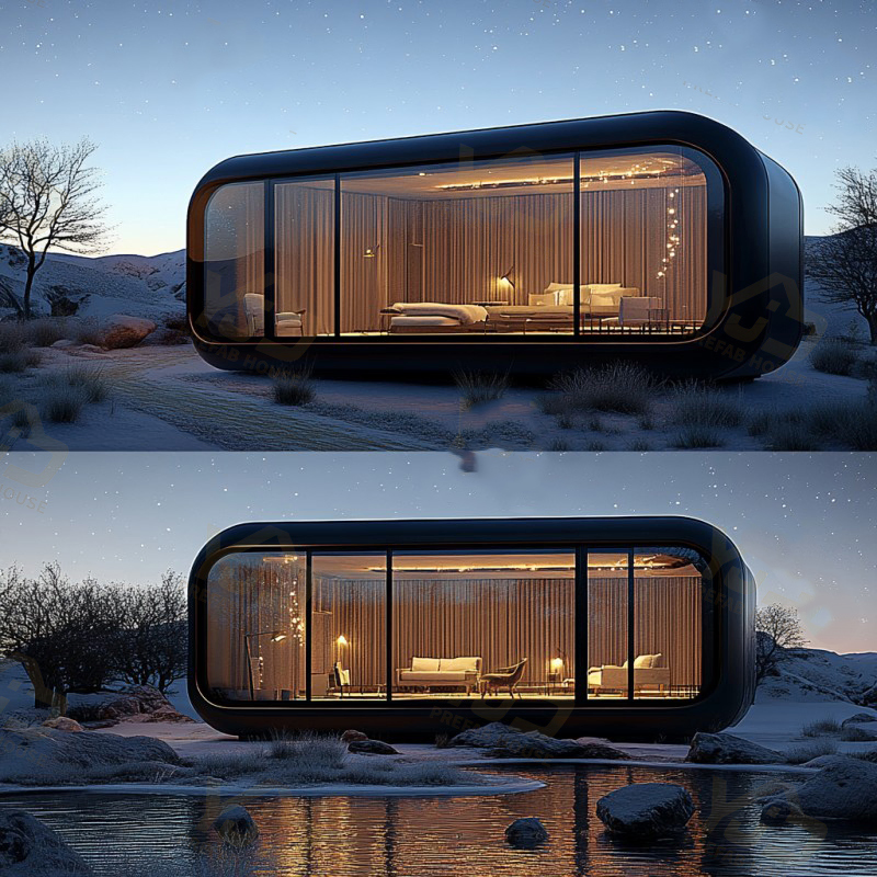 Factory Price Prefabricated Holiday/Modern Prefab/Modular/Single Wide Capsule/Luxury Cabin Houses