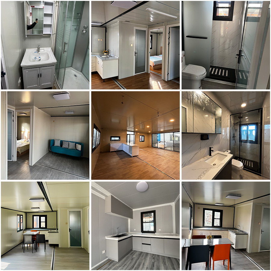 Expandable 40ft Luxury Furnished 3-Room Bedroom &amp; Kitchen Container Houses for Supermarket Use