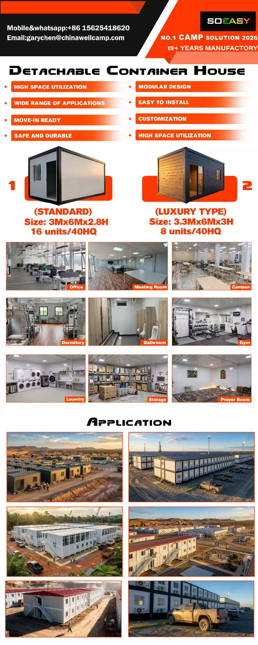 Detachable Container House Villa Infographics
