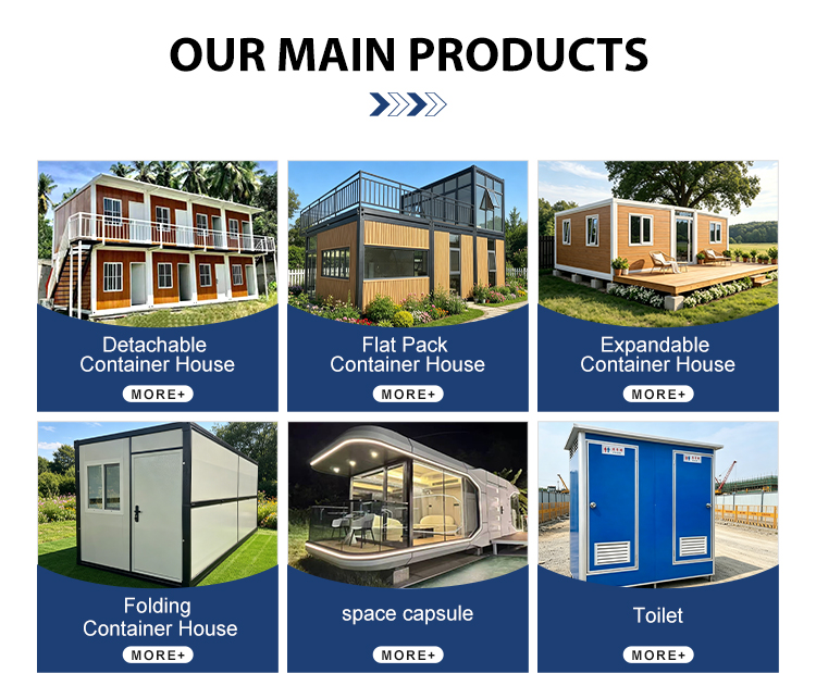Portable Prefab Site Office Cabin Single Story Standard Steel Structure Modular Temporary Guard Clinic House