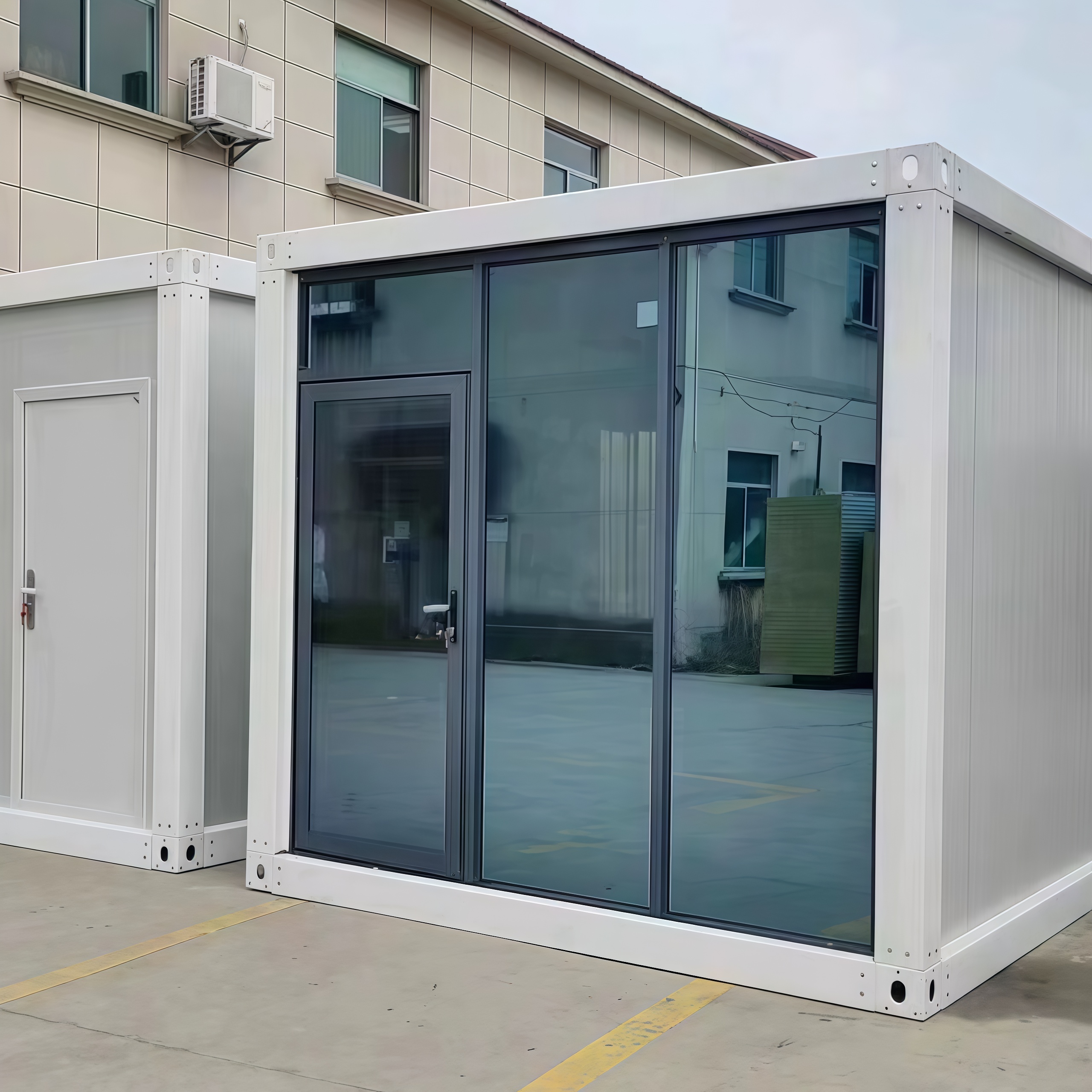 20ft Modular Prefab Tiny Office Showroom Detachable Steel Mobile Cabin Kits for Home Living Room or Mall Application-Casa